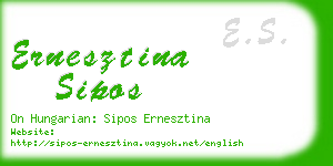 ernesztina sipos business card